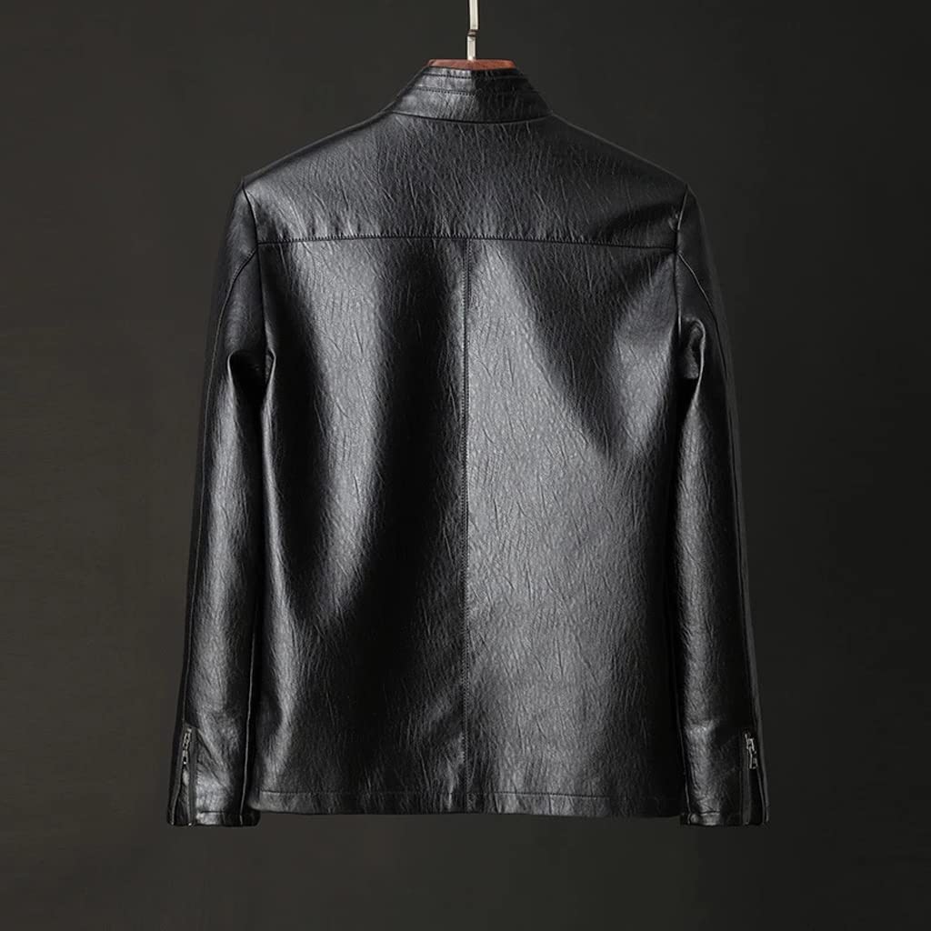 Amazon.co.jp: DXYXZD 秋と冬のカジュアルジッパーPUレザージャケット